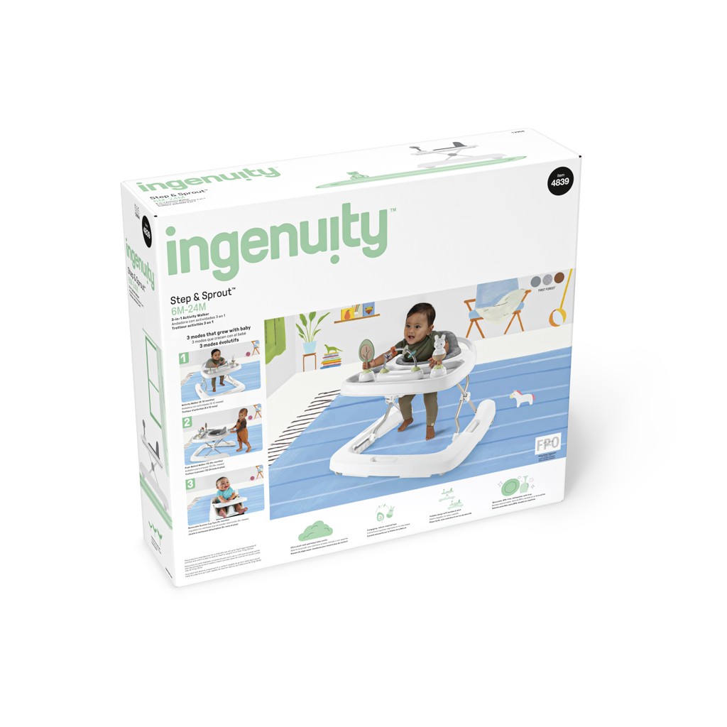 INGENUITY Chodítko 3v1 Step&amp;Sprout™ 6m+ do 12 kg