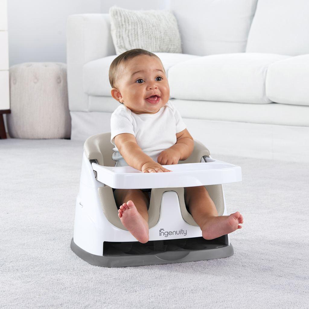 INGENUITY Jedálenská stolička na stoličku 2v1 Baby Base Cashmere 6m+ do 15 kg