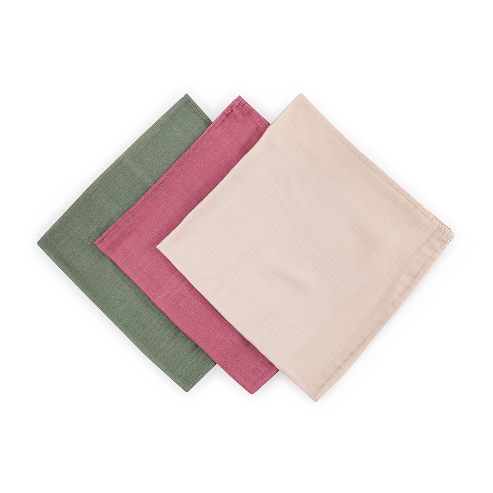 PETITE &amp; MARS Sada plienok bambusová mušelínová 3ks Moussy Botanic Tones 68 x 68 cm