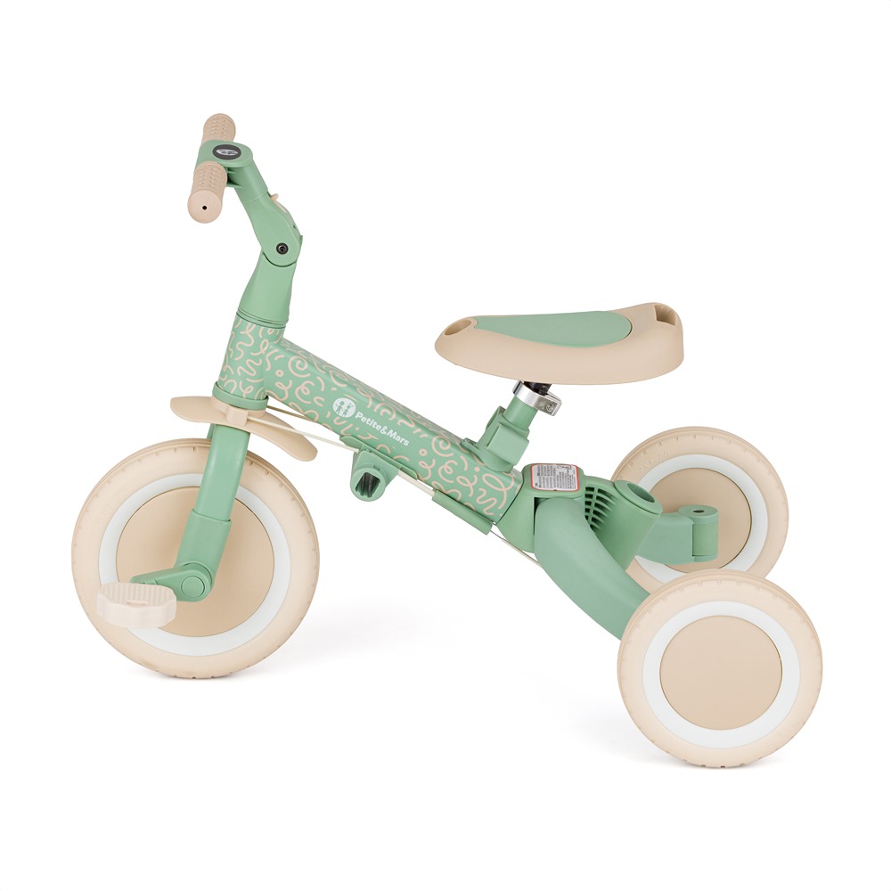 PETITE&amp;MARS Trojkolka multifunkčná 5v1 Turbo - limitovaná edícia Green Twist