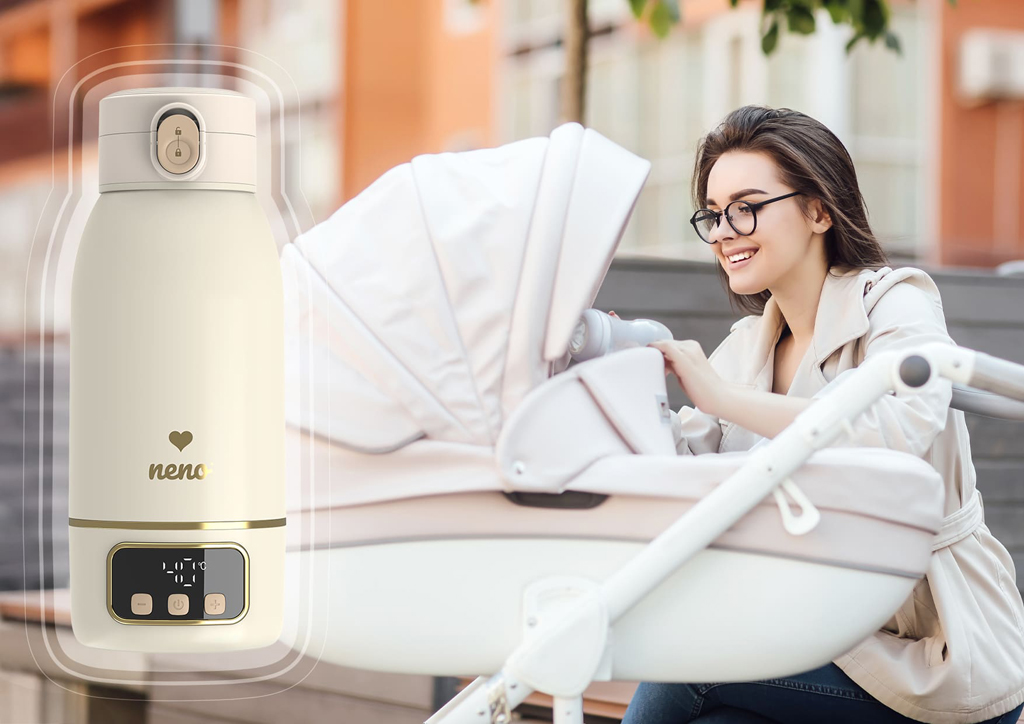 NENO Ohrievač mlieka, vody a nápojov Savia bezdrôtový, 500 ml, 35–55 °C, USB-C