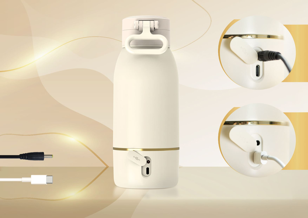 NENO Ohrievač mlieka, vody a nápojov Savia bezdrôtový, 500 ml, 35–55 °C, USB-C