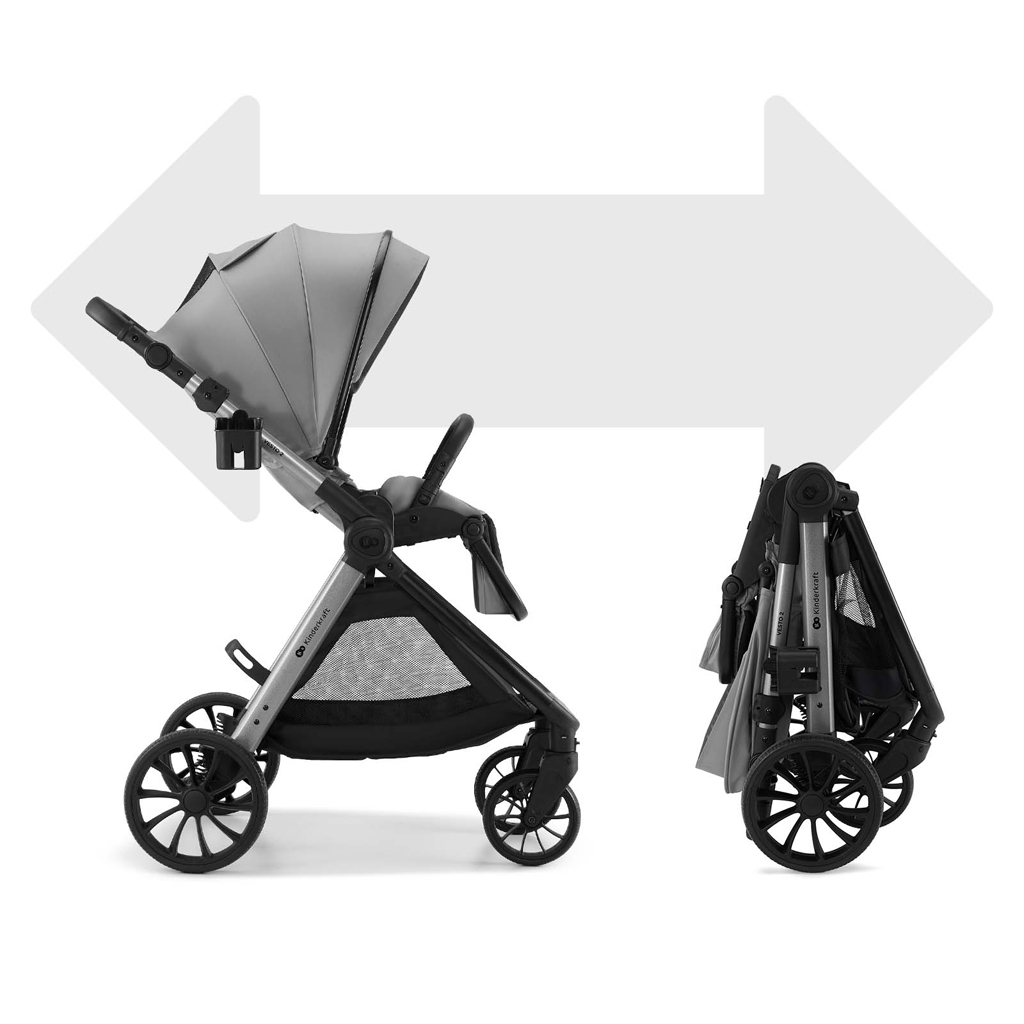 KINDERKRAFT Kočík kombinovaný Vesto 2 3v1 Grey