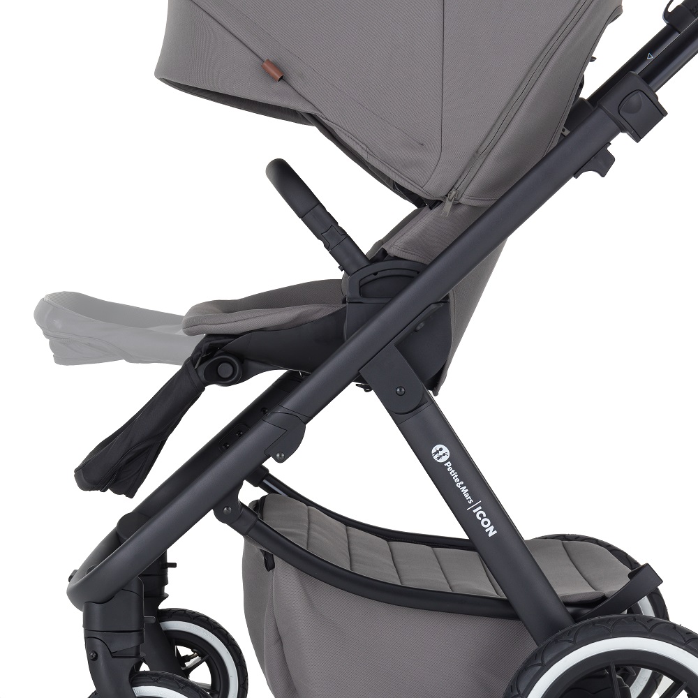 PETITE&amp;MARS Kočík kombinovaný ICON 2v1 Dove Grey XXL AIR