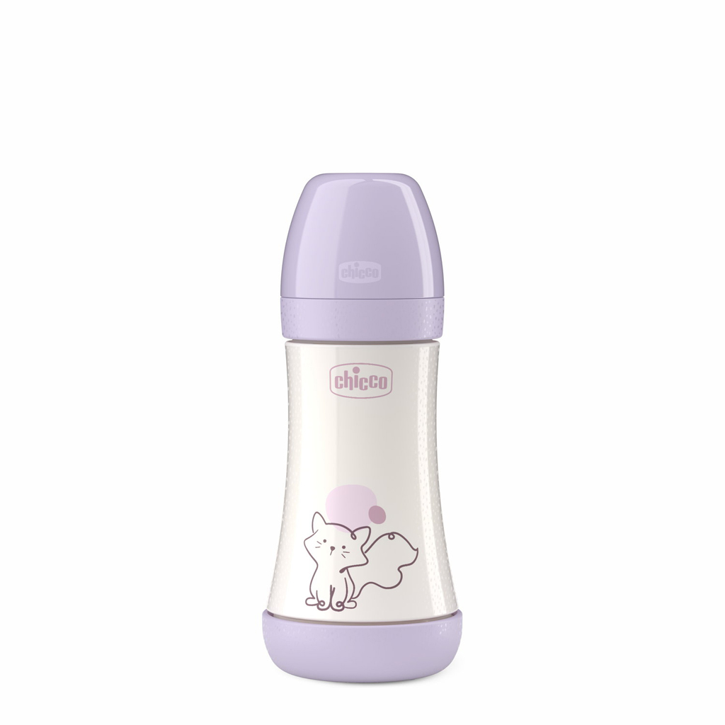 CHICCO Fľaša dojčenská antikoliková Perfect5 240 ml dievča stredný prietok 2m+