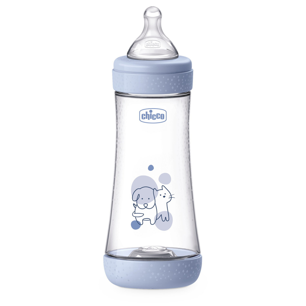CHICCO Fľaša dojčenská antikoliková Perfect5 300 ml chlapec rýchly prietok 4m+