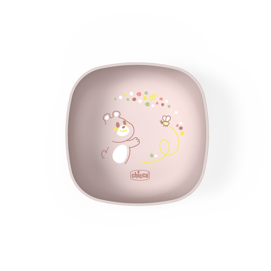 CHICCO Miska s vekom stohovateľná pink 6m+