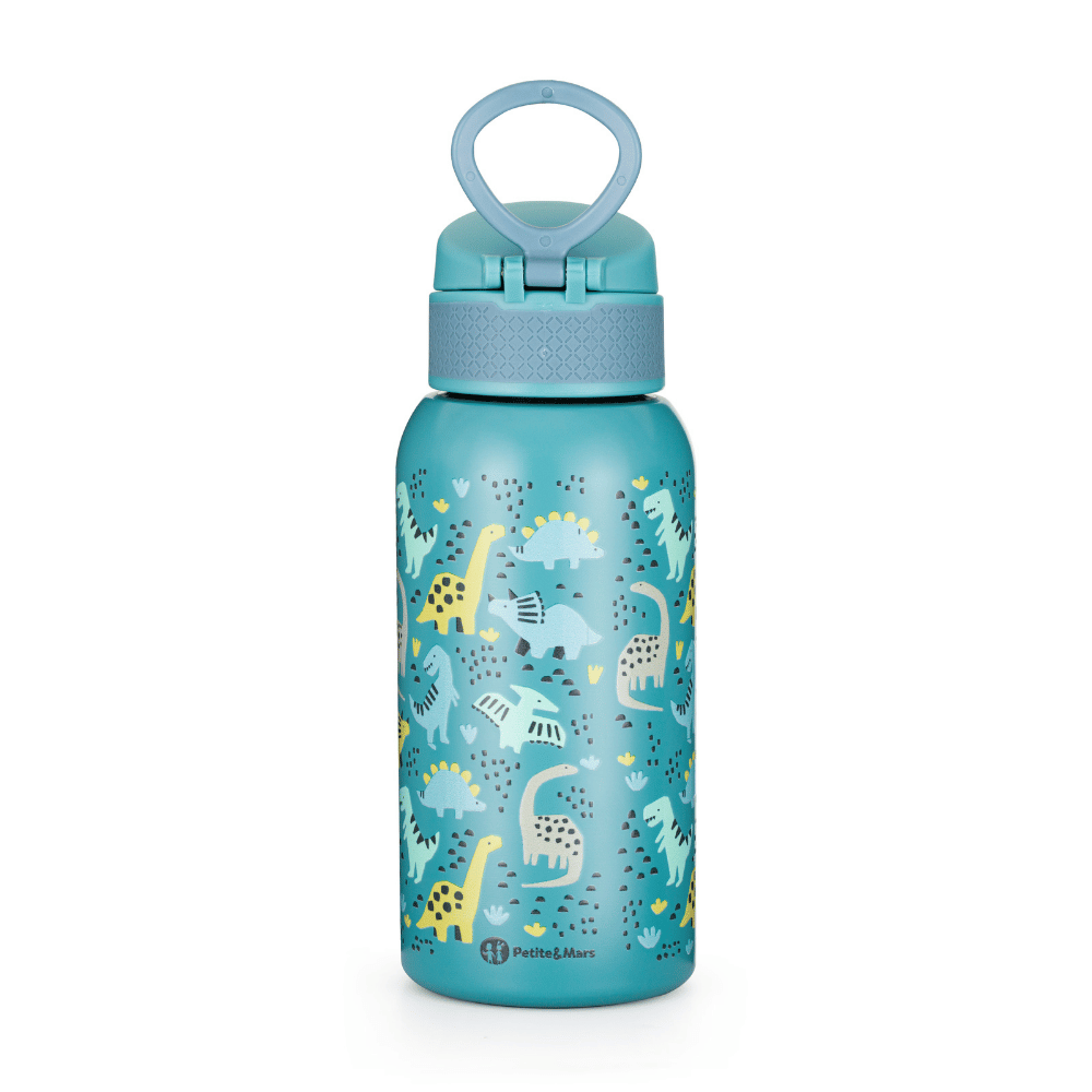 PETITE&amp;MARS Fľaša nerezová termo s náustkom 500 ml Dino Park 36m+