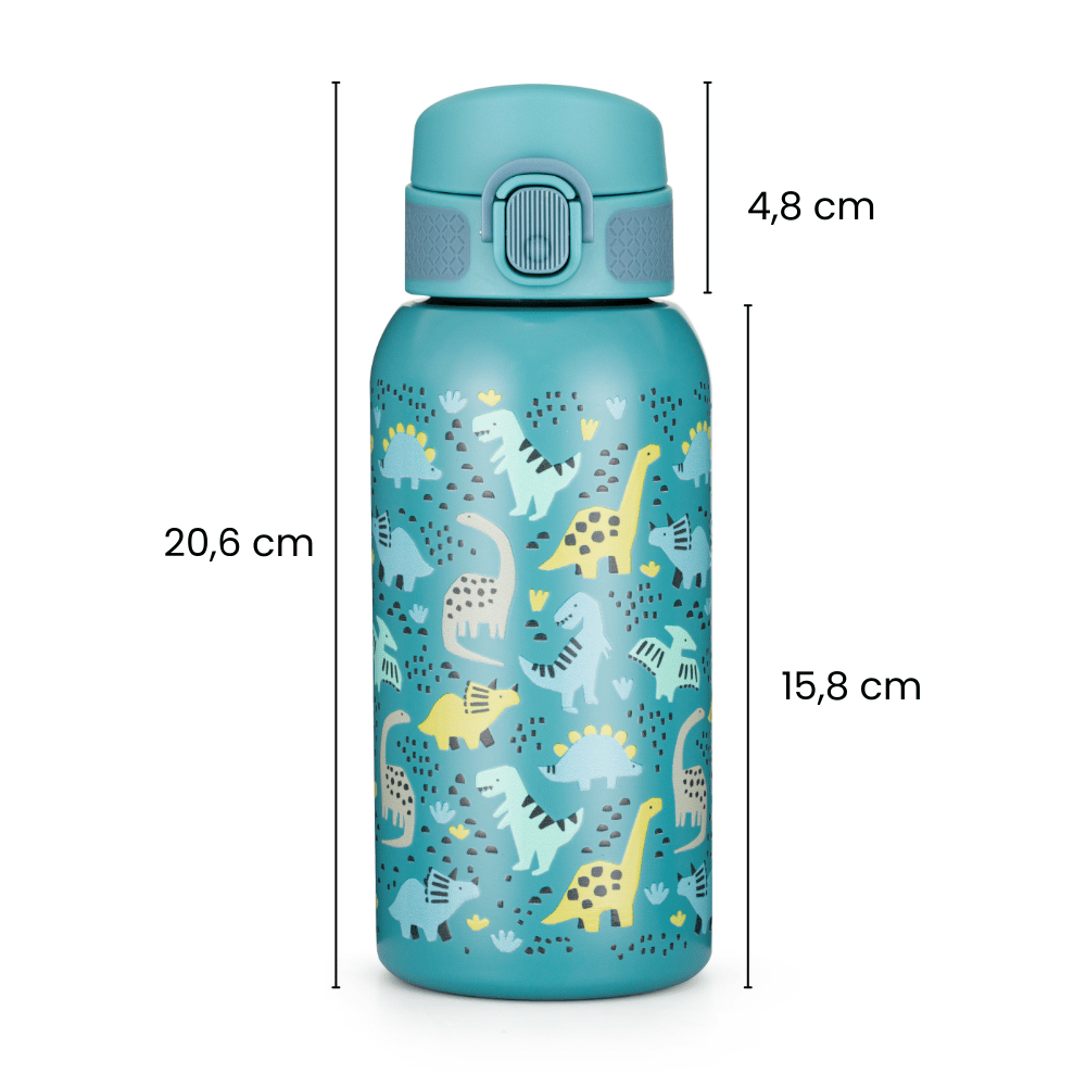 PETITE&amp;MARS Fľaša nerezová termo s náustkom 500 ml Dino Park 36m+