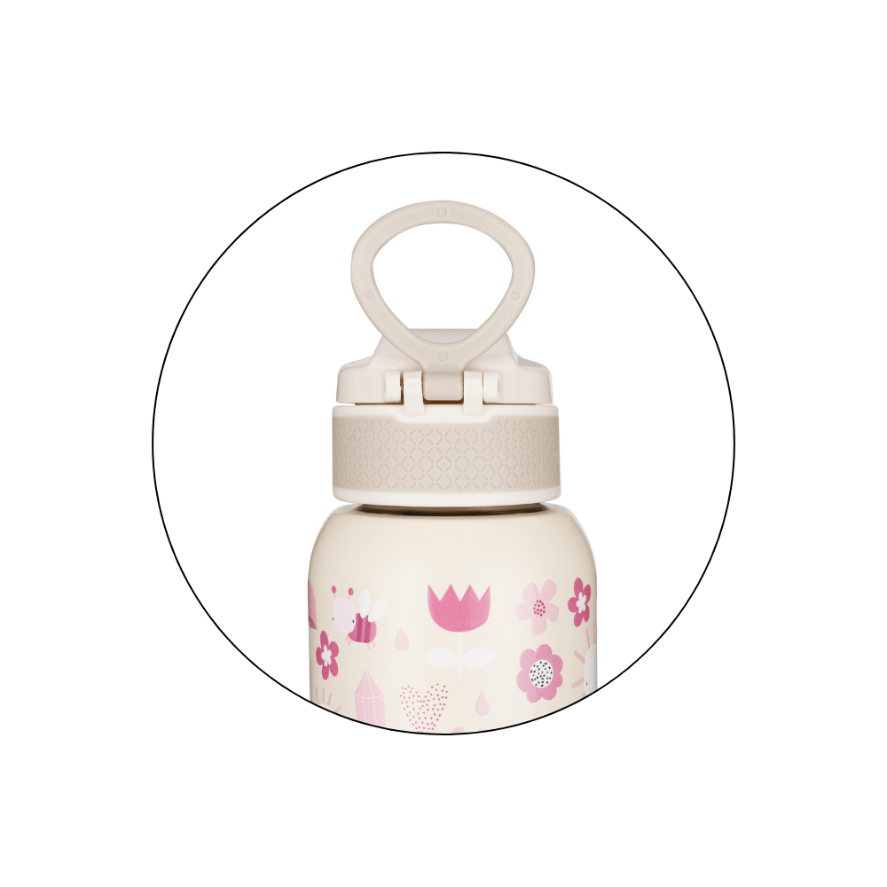 PETITE&amp;MARS Fľaša nerezová termo so slamkou 350 ml Twinkling Fairy 12m+