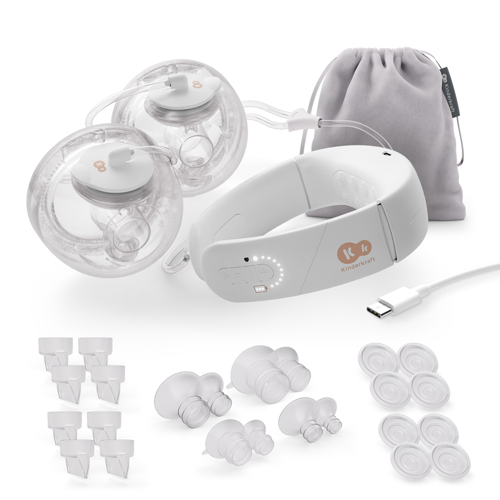KINDERKRAFT Odsávačka mlieka Double Hands-free Gentleneste + CHICCO Vložky do podprsenky 30ks