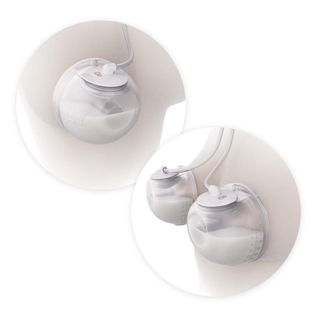 KINDERKRAFT Odsávačka mlieka Double Hands-free Gentle Flow Gold + CHICCO Vložky do podprsenky 30ks