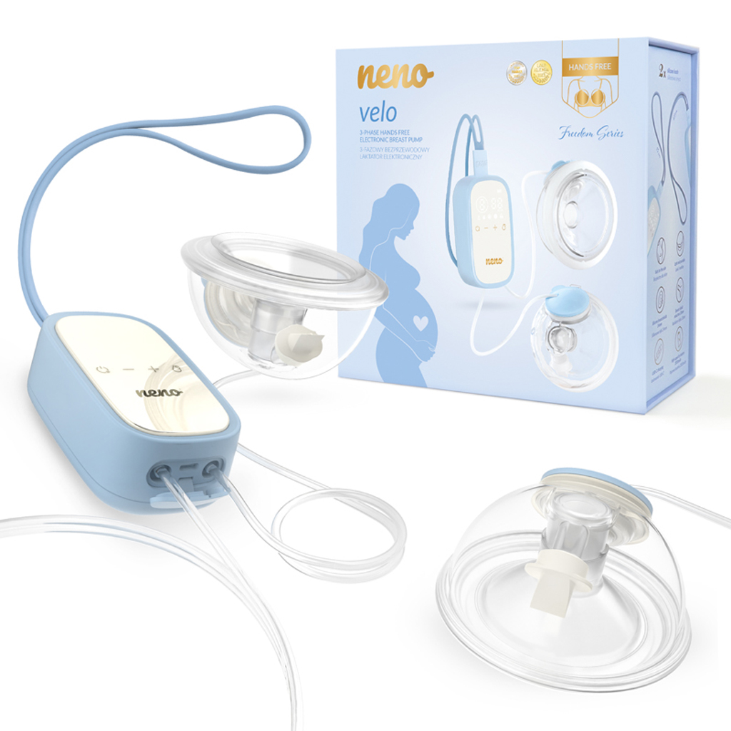 NENO Odsávačka materského mlieka duo elektrická handsfree Velo + CHICCO Vložky do podprsenky 30ks