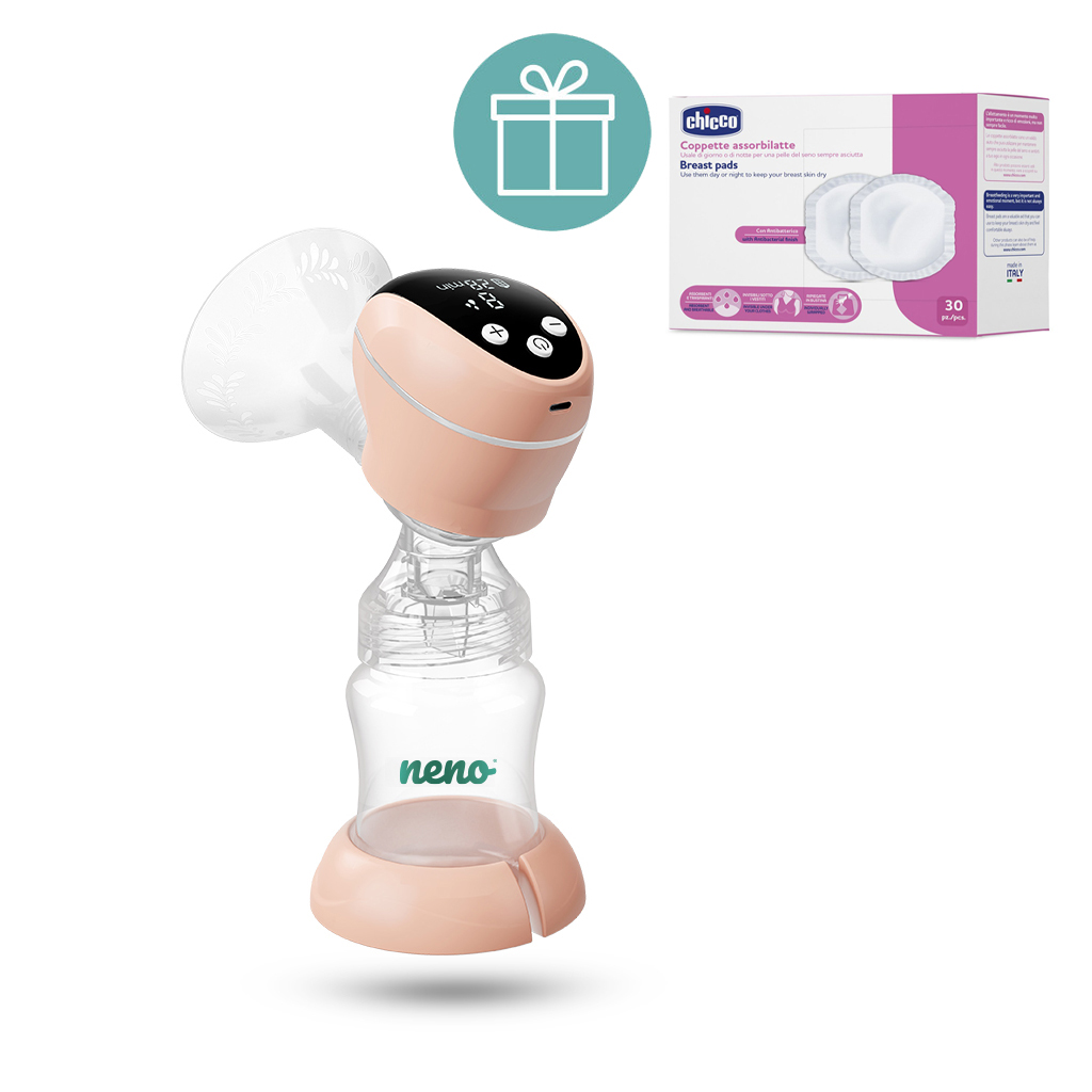 NENO Odsávačka materského mlieka elektrická dvojfázová Primo + CHICCO Vložky do podprsenky 30ks