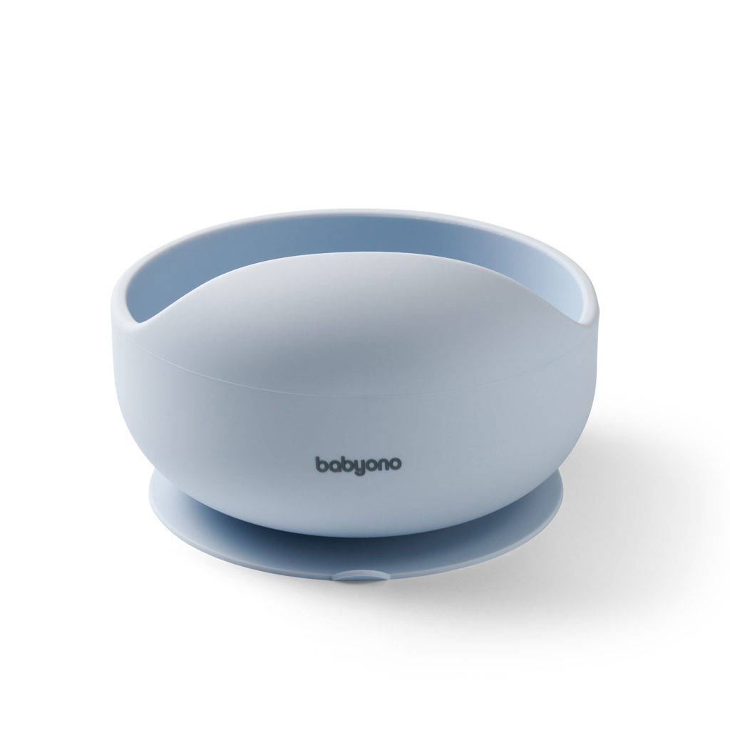 BABYONO Miska silikónová s prísavkou - blue 6m+