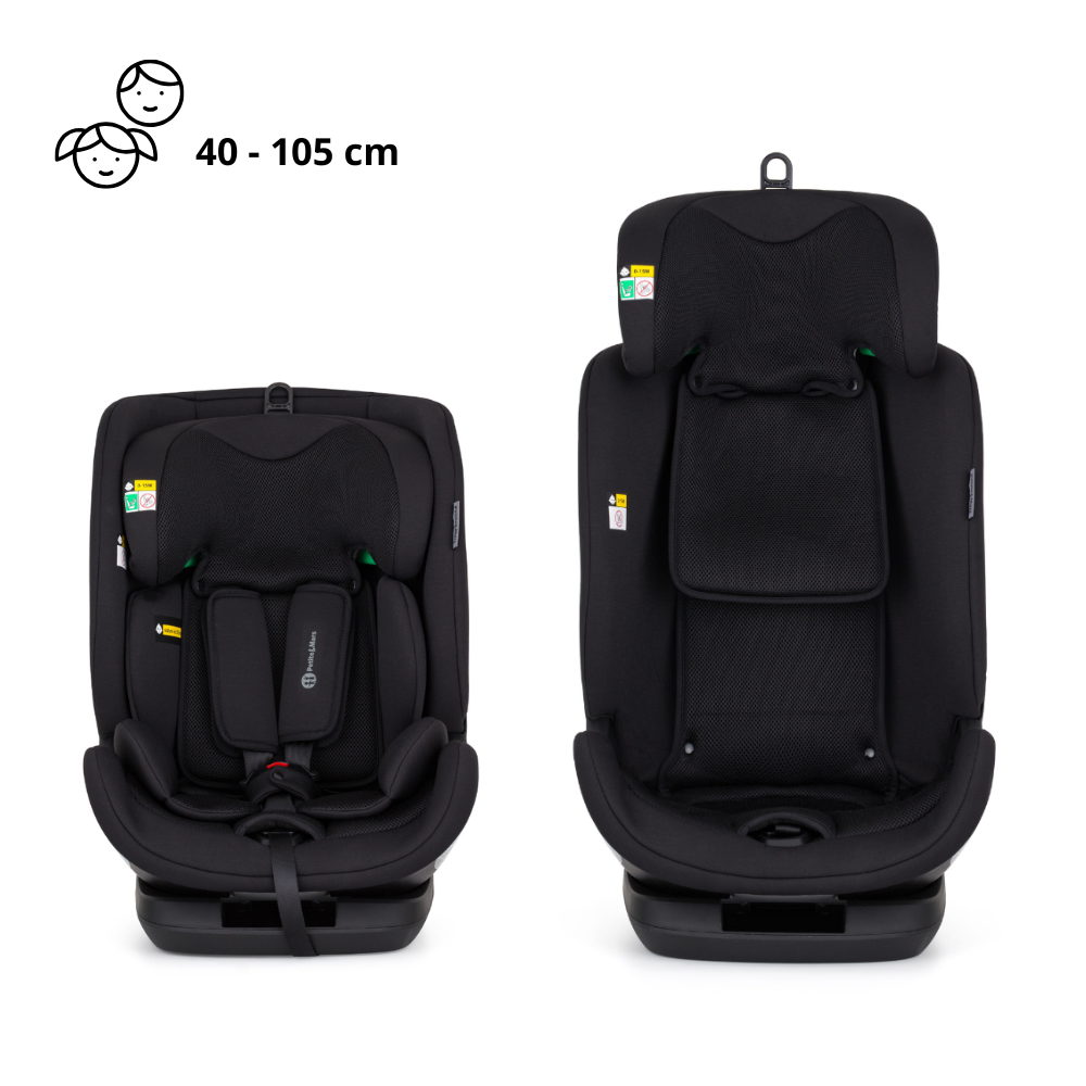 PETITE&amp;MARS Autosedačka Prime Pro i-Size Coal Black Air 76-150 cm (9-36 kg)