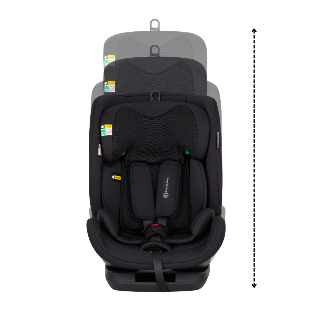 PETITE&amp;MARS Autosedačka Prime Pro i-Size Coal Black Air 76-150 cm (9-36 kg)