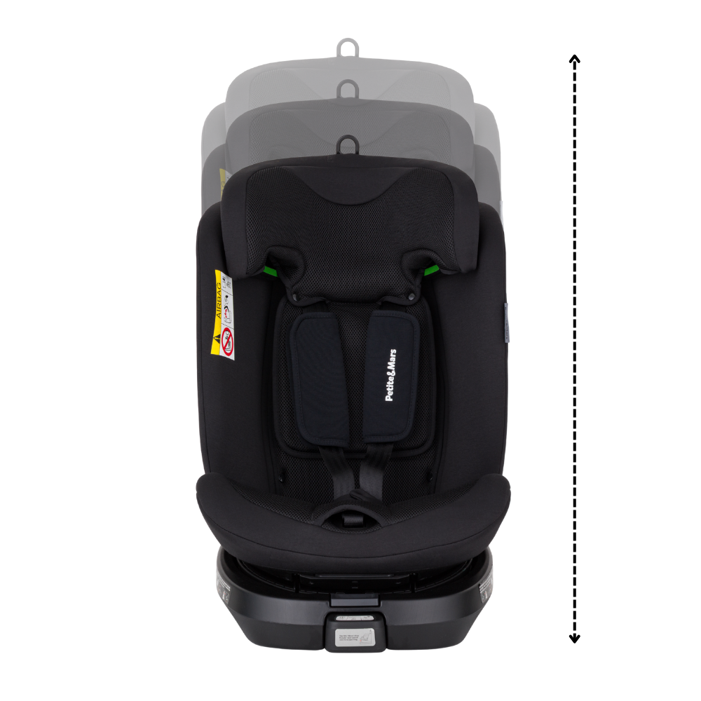 PETITE&amp;MARS Autosedačka Twistguard Pro i-Size Coal Black Air 40-150 cm(0-36 kg)