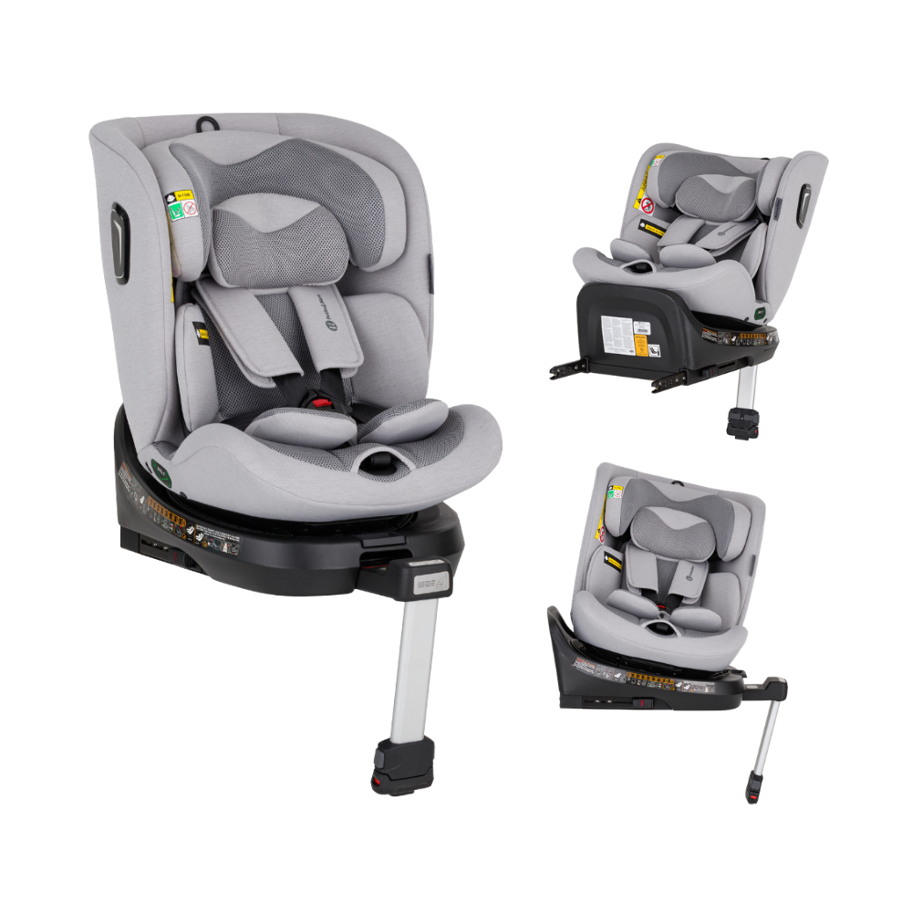 PETITE&amp;MARS Autosedačka Twistguard Pro i-Size Gentle Grey Air 40-150 cm(0-36 kg)