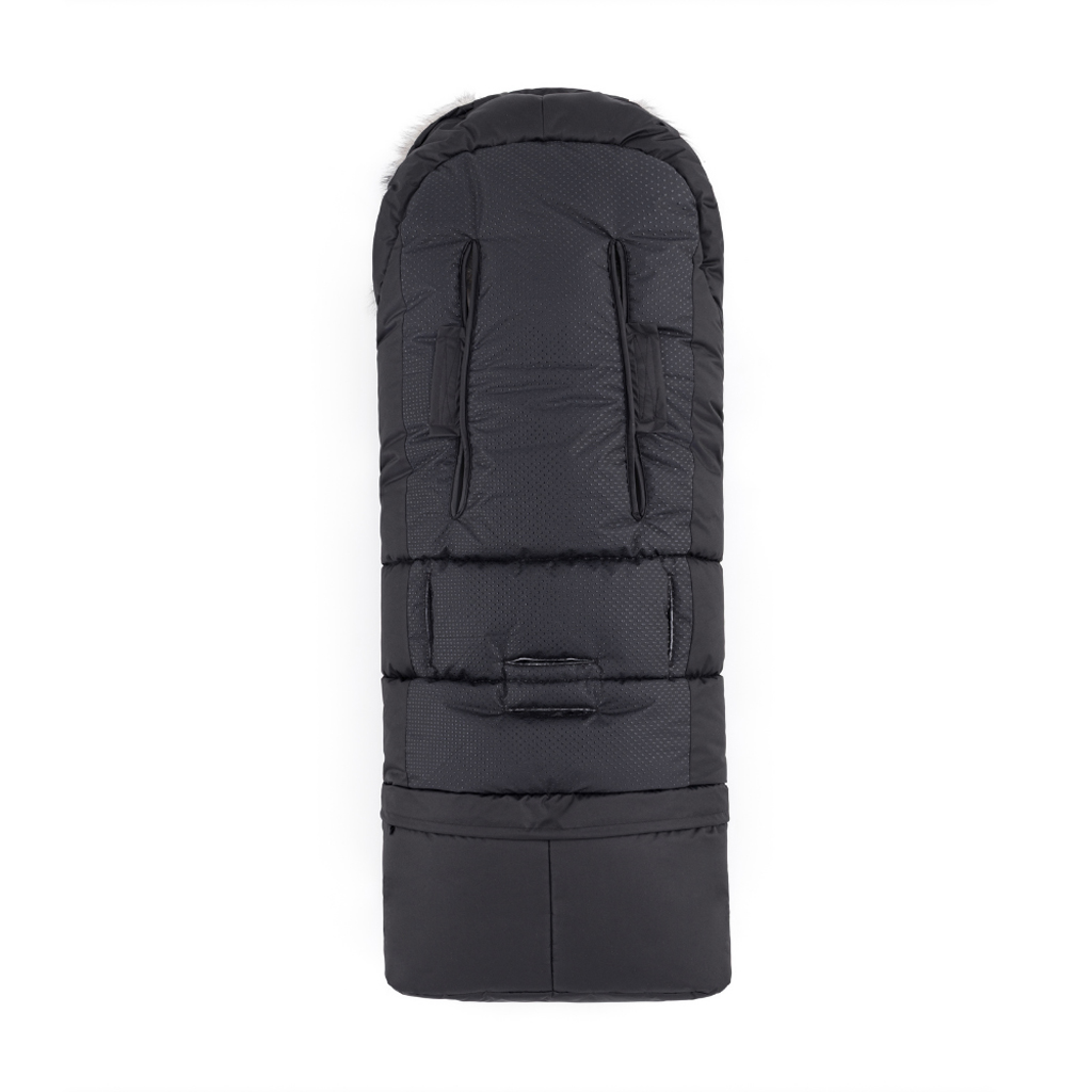 PETITE&amp;MARS Set zimný fusak Arctic 4v1 + rukavice na kočík Furry Forever Black