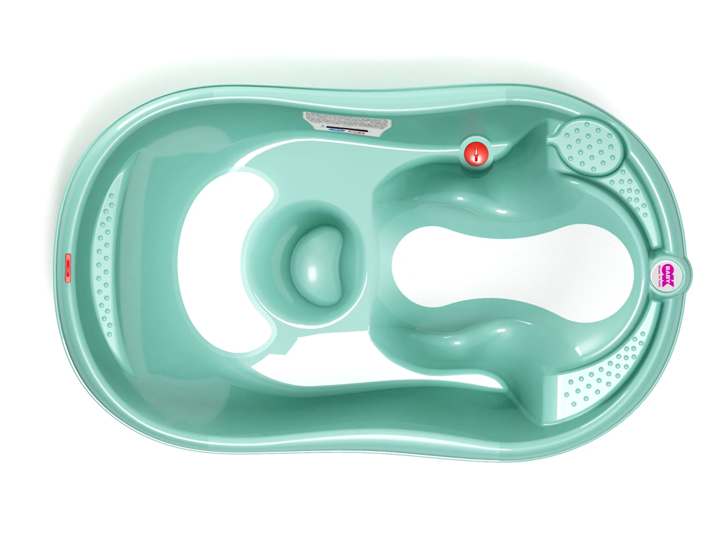 OK BABY SET Vanička rastúca protišmyková Onda Evolution 0–12m Sky blue + Lišty podporné na vaňu
