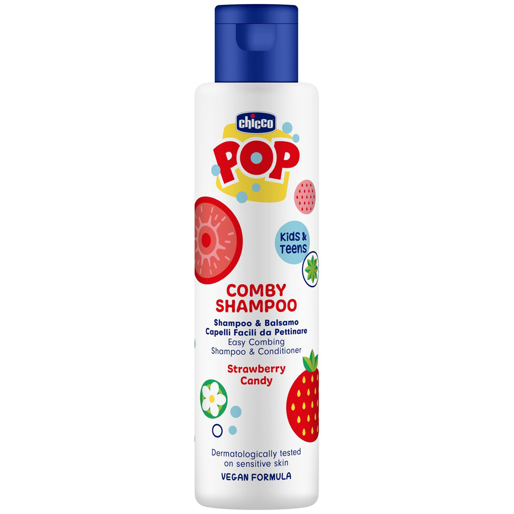 CHICCO Šampón a kondicionér Comby Strawberry POP pre deti a teenagerov 250ml