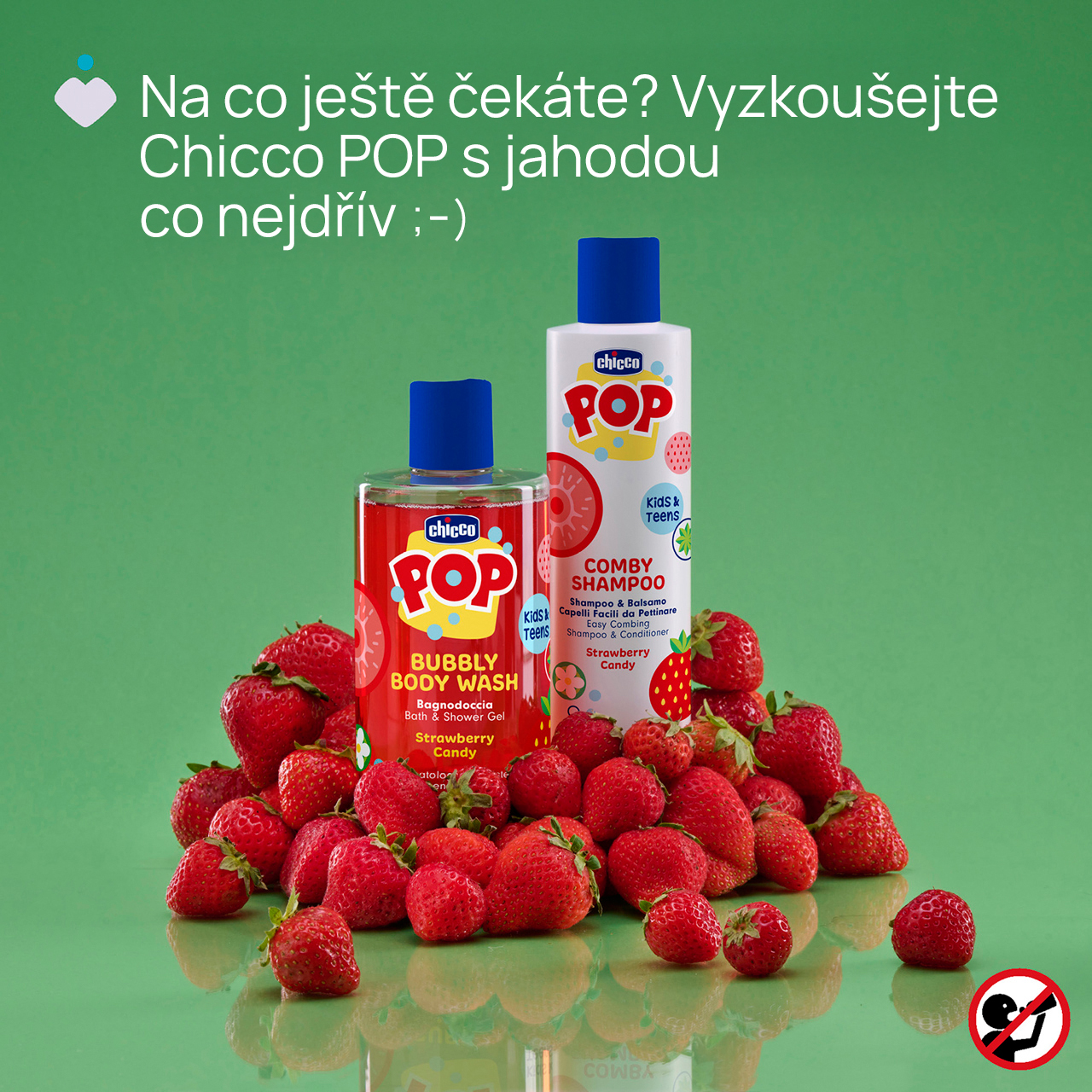 CHICCO Šampón a kondicionér Comby Strawberry POP pre deti a teenagerov 250ml