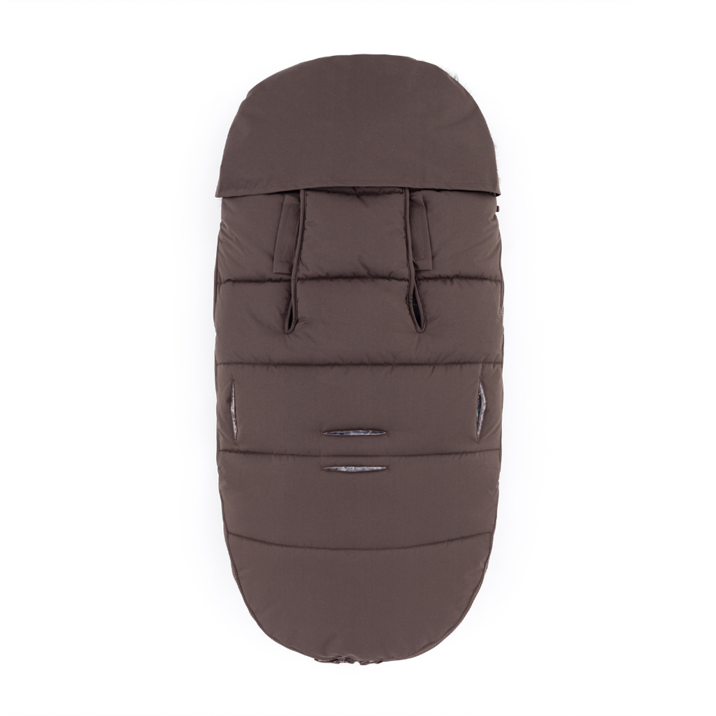 PETITE&amp;MARS Set zimný fusak Comfy 4v1 + rukavice na kočík Furry Rich Brown