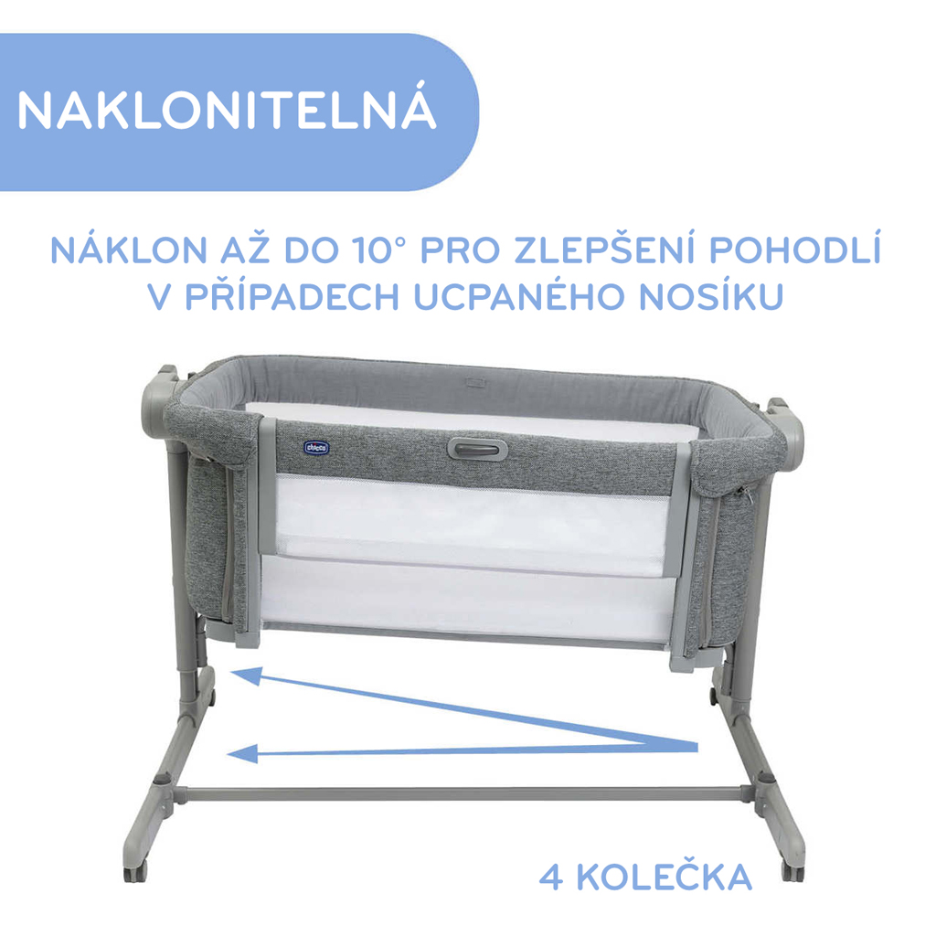 CHICCO Postieľka Next2Me Magic Evo - Desert Taupe