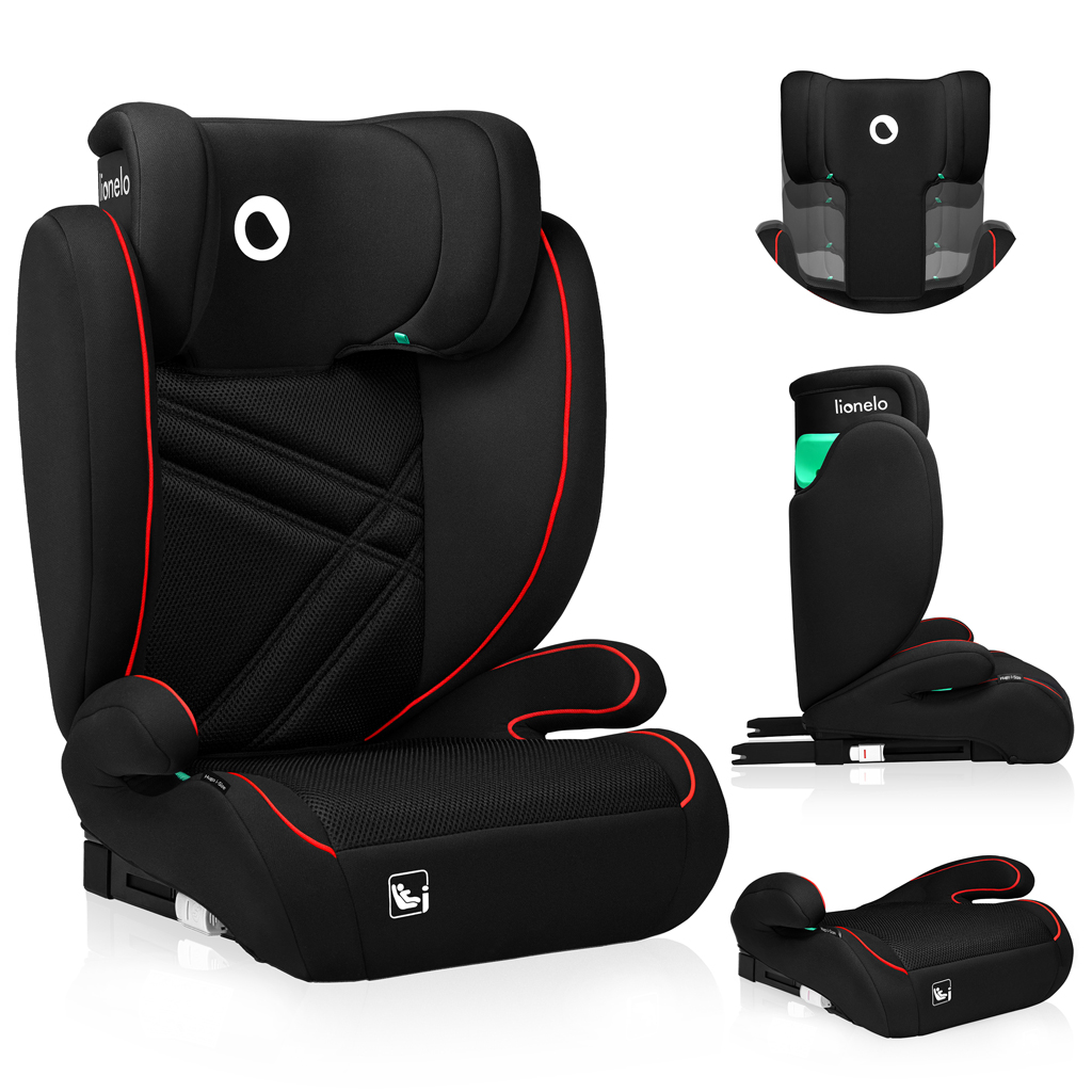 LIONELO Autosedačka Hugo i-Size (100-150 cm) Sporty Black Red
