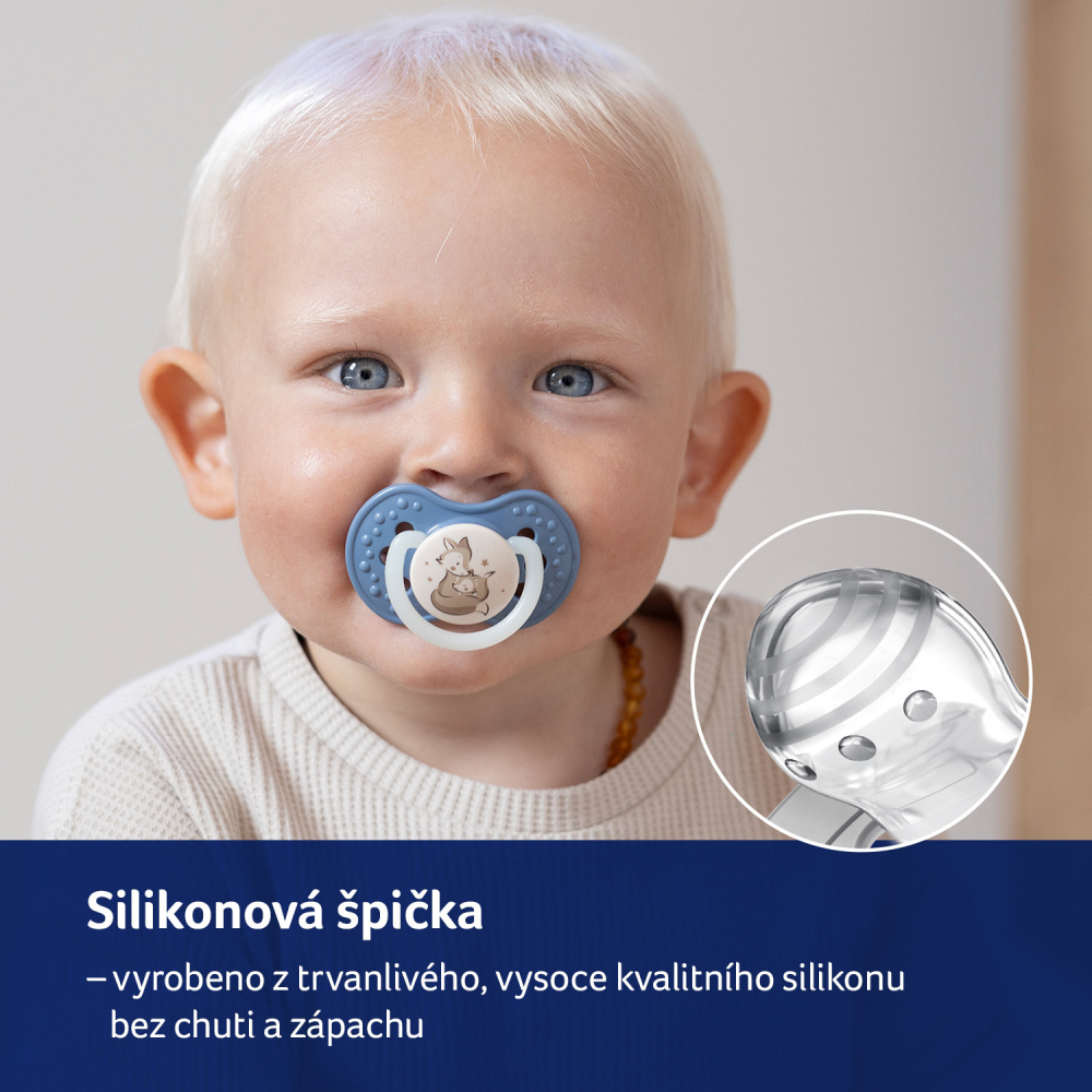 LOVI Cumlík dynamický silikónový Night&amp;Day 6-18m 2ks dievča