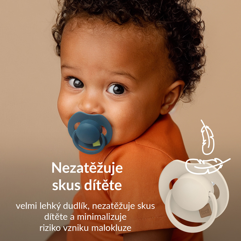 LOVI Cumlík silikónový dynamický Prime 18m+ 2ks Baby Lilac/Violet