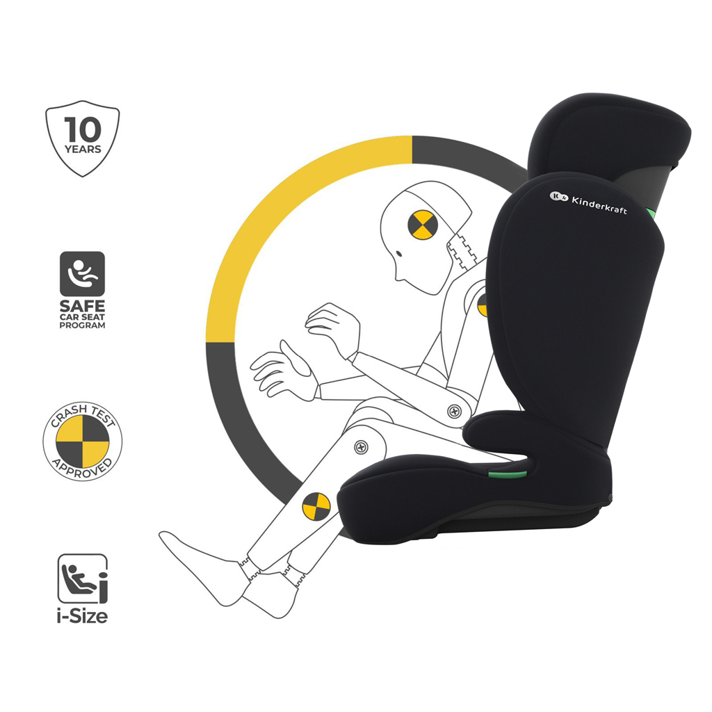 KINDERKRAFT Autosedačka i-Spark 2 Plus i-Size (100-150 cm) Black