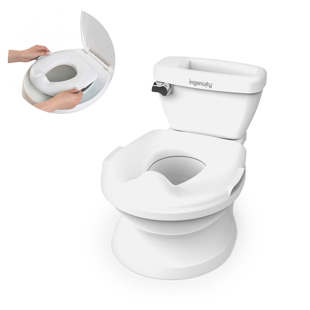 INGENUITY Nočník/toaleta detská so zvukom My Size™ biela