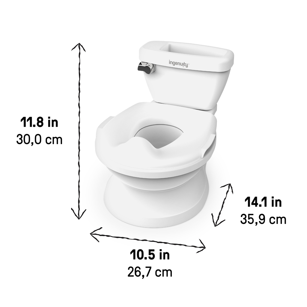 INGENUITY Nočník/toaleta detská so zvukom My Size™ biela