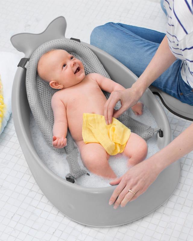 SKIP HOP Vanička s ergonomickou podložkou Moby 3 fázová šedá