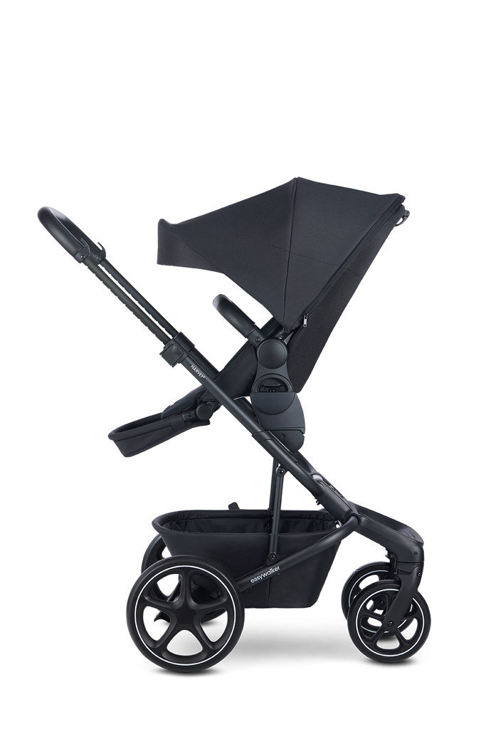 EASYWALKER SET Kočík 4v1 Harvey⁵ 2v1 Midnight Black LITE RWS +CYBEX Aton B2 i-Size,základňa