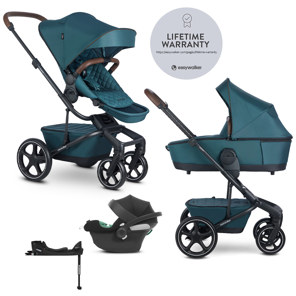 EASYWALKER SET Kočík 4v1 Harvey⁵ Premium 2v1 Jade Green LITE RWS + CYBEX Aton B2 i-Size + základňa