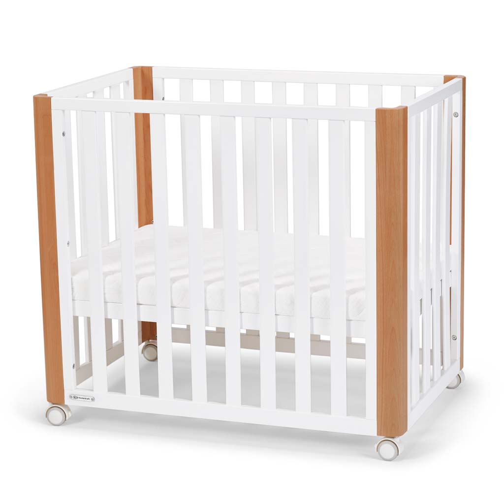 KINDERKRAFT SELECT Postieľka drevená Koya s funkciou ohrádky vrátane matraca White, Premium