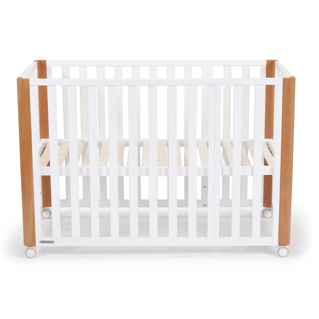 KINDERKRAFT SELECT Postieľka drevená Koya s funkciou ohrádky vrátane matraca White, Premium