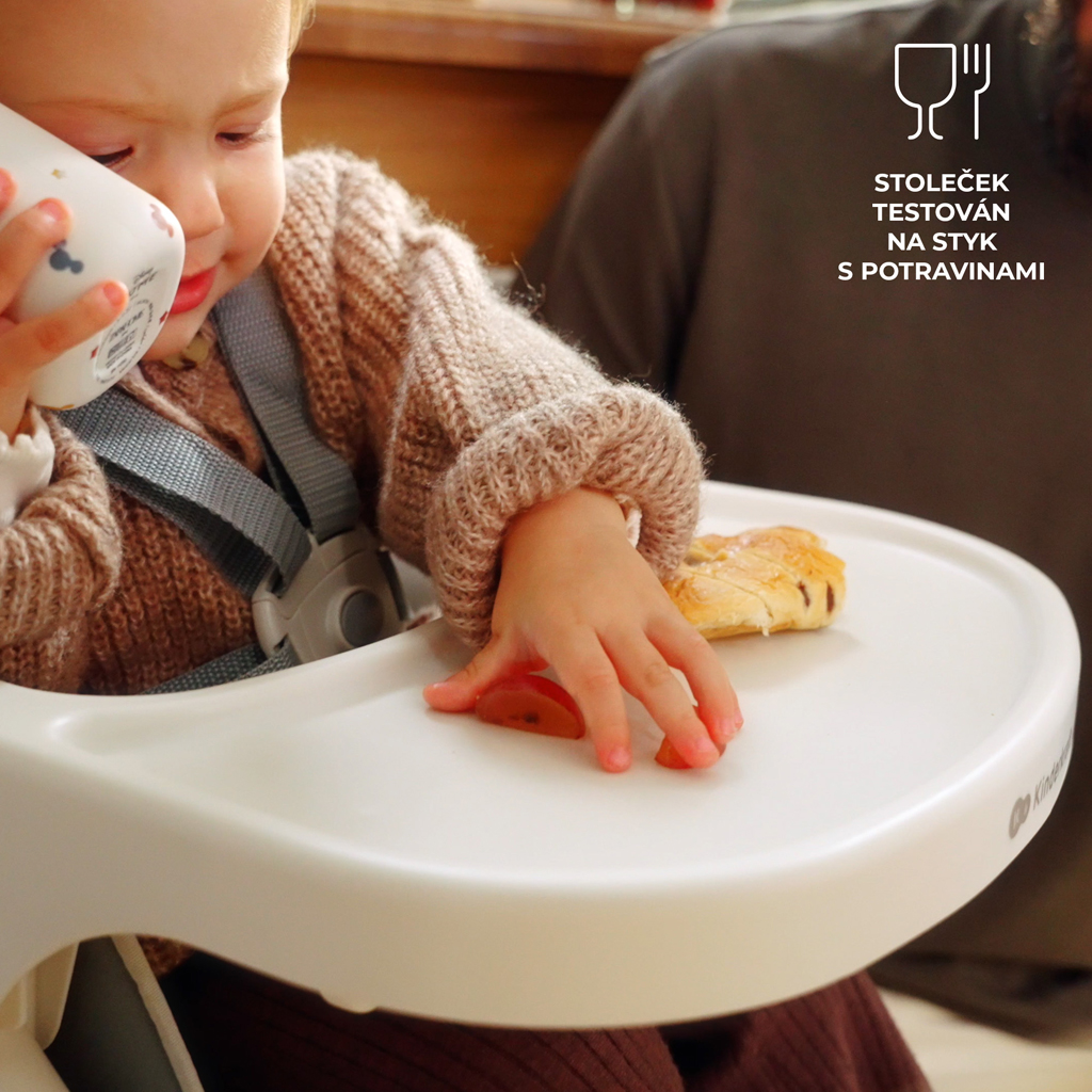 KINDERKRAFT Stolička jedálenská Dinnly 2v1 Beige
