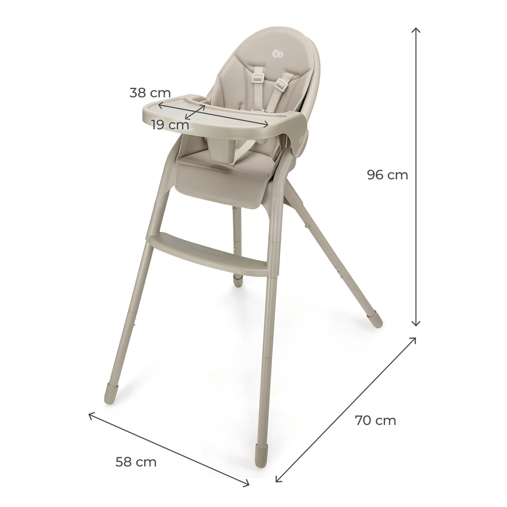 KINDERKRAFT Stolička jedálenská Dinnly 2v1 Beige