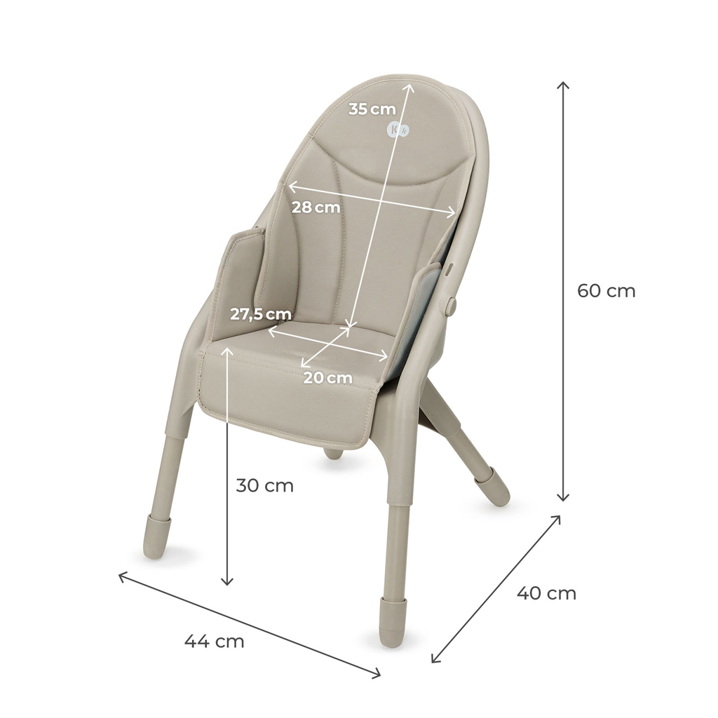 KINDERKRAFT Stolička jedálenská Dinnly 2v1 Beige
