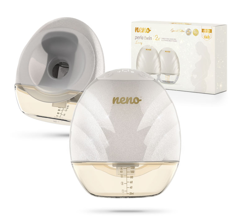 NENO Odsávačka mlieka Perla Duo bezdrôtová hands-free 3-fázová + CHICCO Vložky do podprsenky 30ks