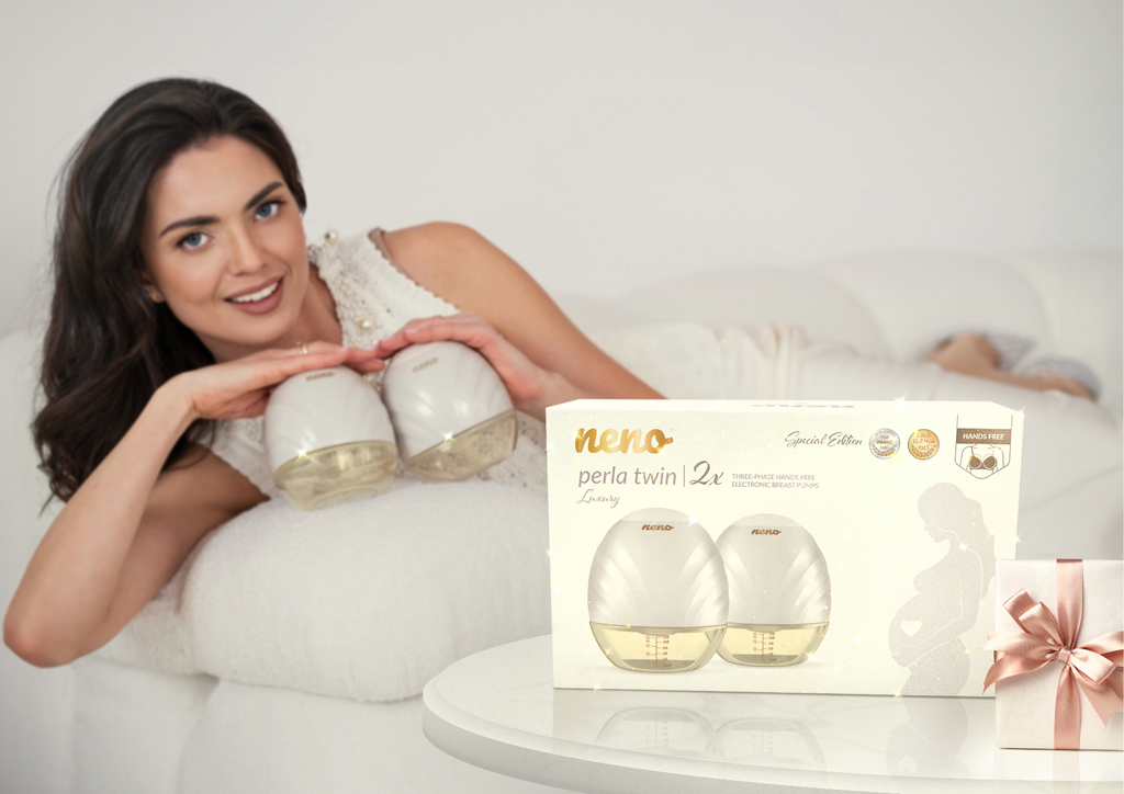 NENO Odsávačka mlieka Perla Duo bezdrôtová hands-free 3-fázová + CHICCO Vložky do podprsenky 30ks