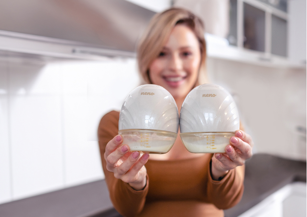 NENO Odsávačka mlieka Perla Duo bezdrôtová hands-free 3-fázová + CHICCO Vložky do podprsenky 30ks