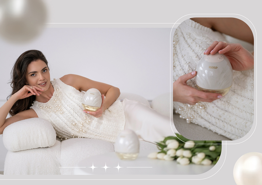 NENO Odsávačka mlieka Perla Duo bezdrôtová hands-free 3-fázová + CHICCO Vložky do podprsenky 30ks