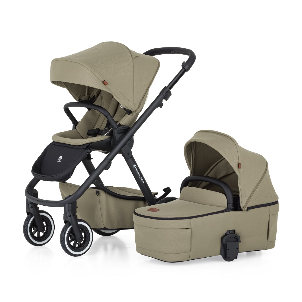 PETITE&amp;MARS SET Kočík 4v1 ICON Mossy Green XXL AIR + CBX By CYBEX Aton B2 i-Size