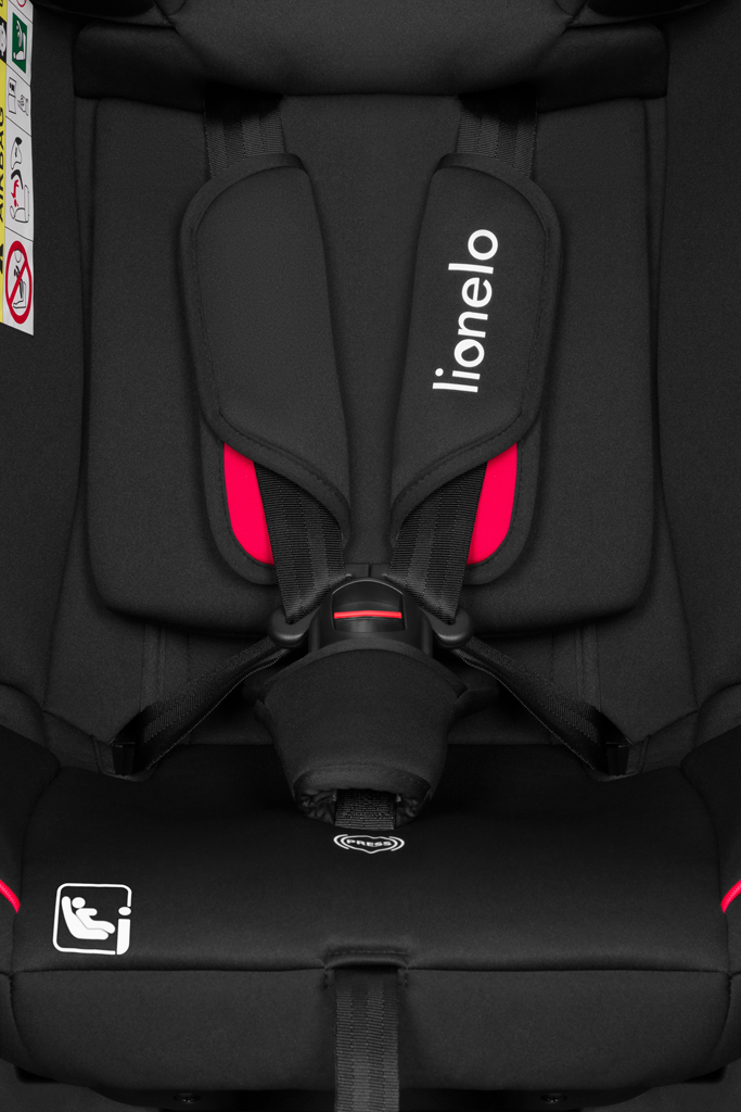 LIONELO Autosedačka Aart i-Size (40-150 cm) Black Carbon Red
