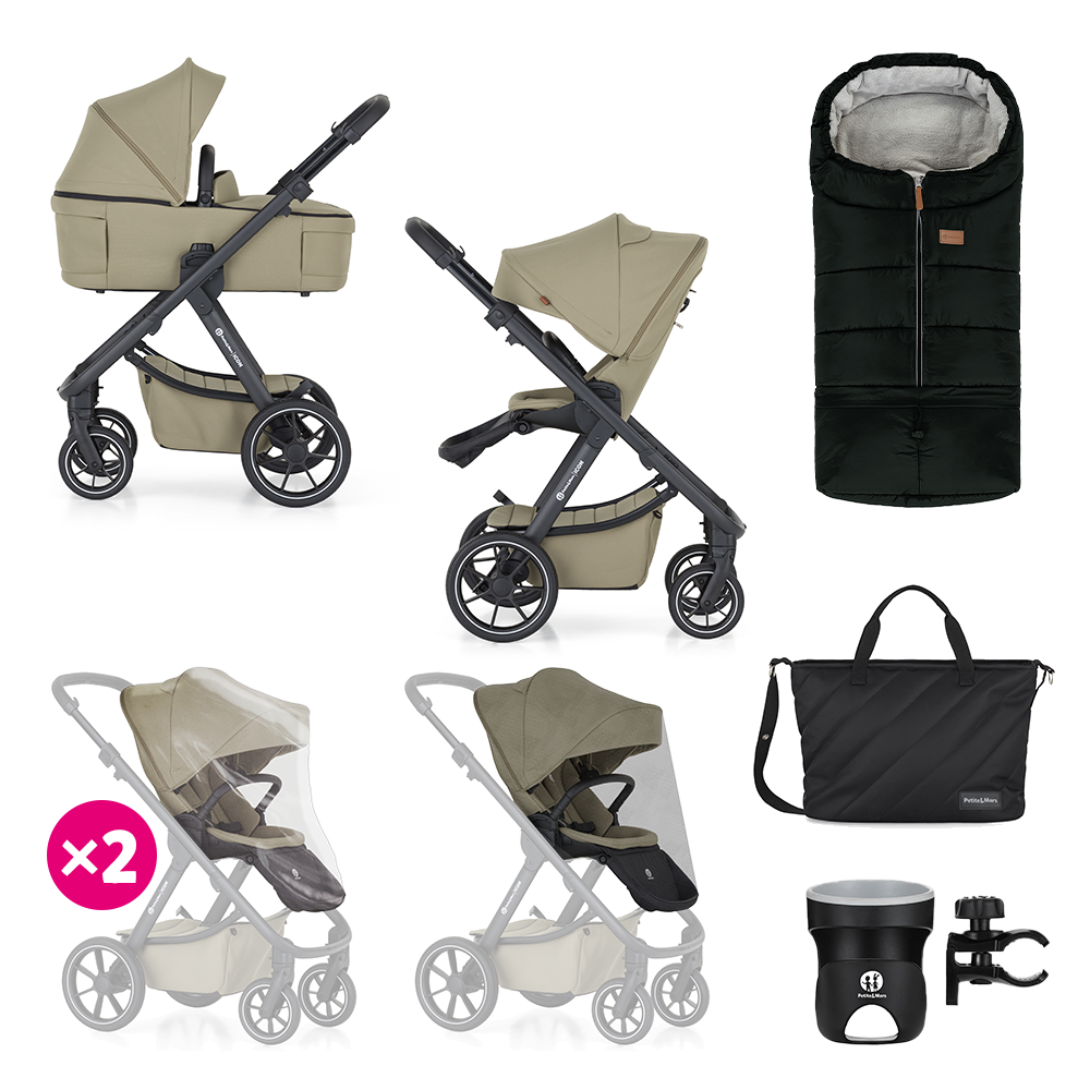 PETITE&amp;MARS Kočík kombinovaný ICON 2v1 Mossy Green XXL RWS